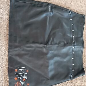 Harley-Davidson Black Leather Skirt